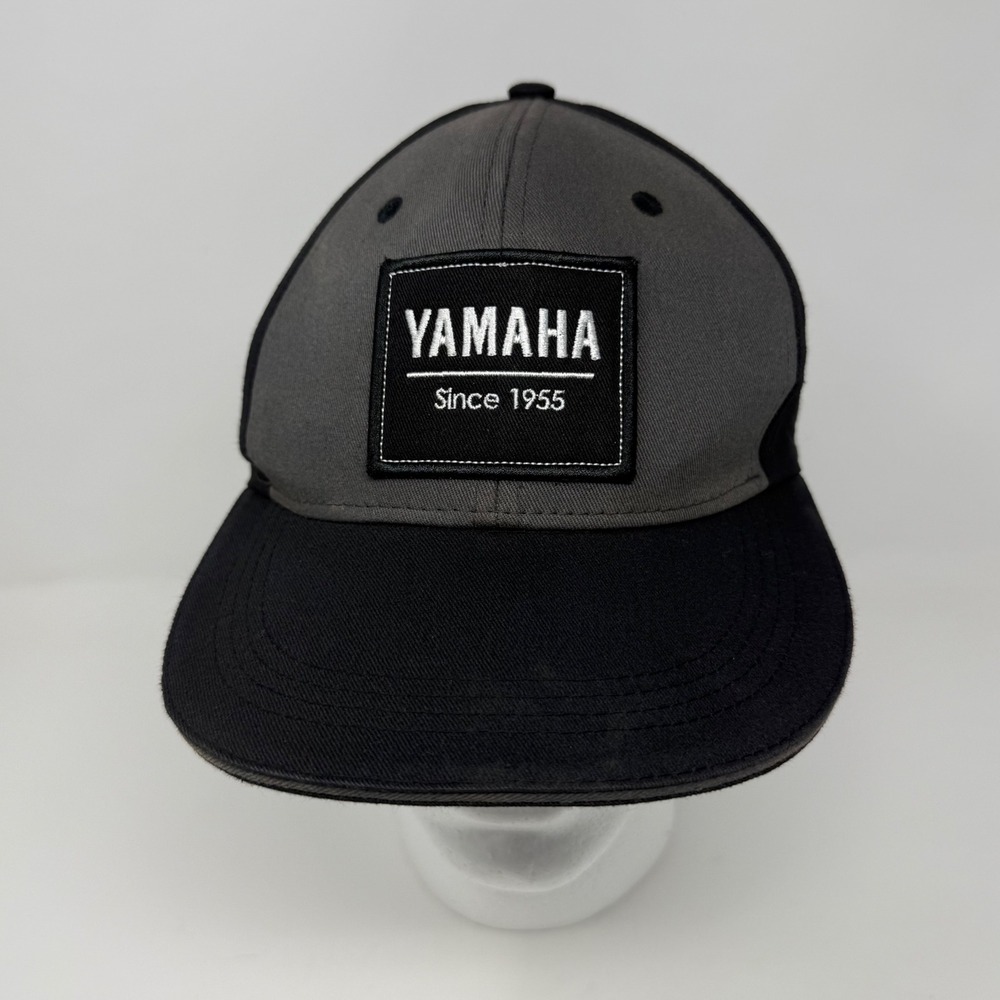 Yamaha Since 1955 Motorsports Snapback Hat Black Grey Adjustable Cotton Cap